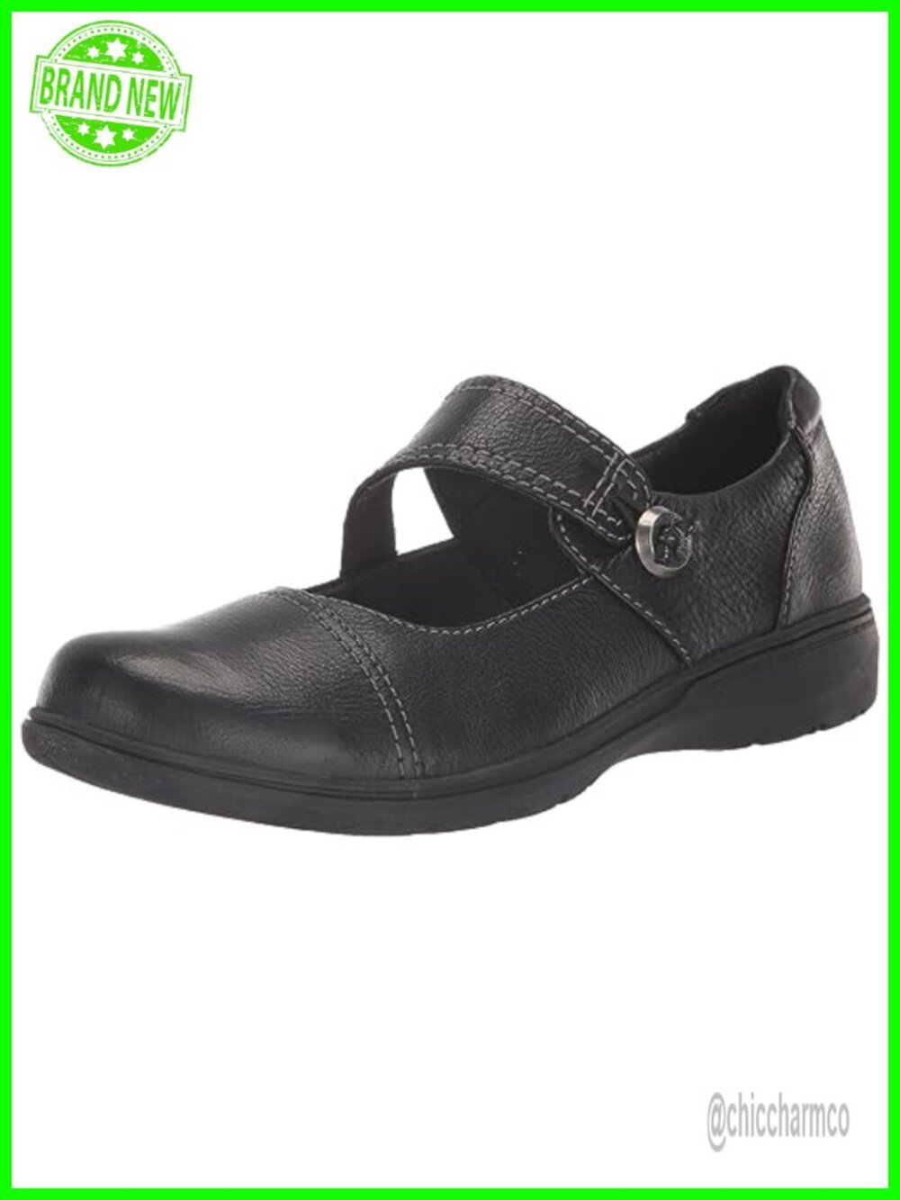 Women's Carleigh Jane Leather Mary Jane Flats Side Zip Comfort